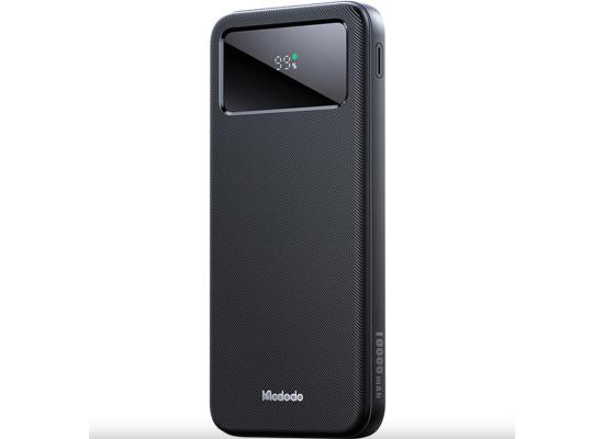 Mcdodo MC-4220 22.5W Large LED Display 10000MAH Fast Charging with Build in Type-C + 2 Type A POWER BANK - Black